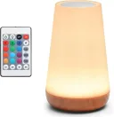 Фото 2 — Аккумуляторный ночник с USB зарядкой LED RGB лампа в спальню Villa Volance с пультом, изменение 13 цветов, регулировка яркости