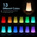 Фото 5 — Аккумуляторный ночник с USB зарядкой LED RGB лампа в спальню Villa Volance с пультом, изменение 13 цветов, регулировка яркости