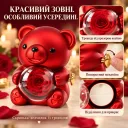Фото 6 — Подарочная коробка для украшений | Мишка с вращающейся розой