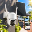 Фото 4 — Wi-Fi камера видеонаблюдения с солнечной панелью, PTZ, 822X, Белый / Вайфай камера / Видеокамера для дома / Камера наблюдения