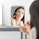 Фото 3 — Зеркало для макияжа с LED подсветкой, LED Makeup Mirror, Белый / Настольное зеркало аккумуляторное
