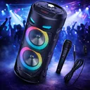 Фото 3 — Портативная колонка ZQS4239, Bluetooth 5.0, 8Wх2 Вт, 1800mAh с пультом и проводным микрофоном