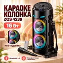 Фото 1 — Портативная колонка ZQS4239, Bluetooth 5.0, 8Wх2 Вт, 1800mAh с пультом и проводным микрофоном