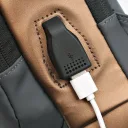 Фото 2 — Мужская сумка через плечо с USB-разъемом и кодовым замком, 32х16см, Серый / Водонепроницаемая сумка слинг