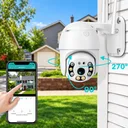 Фото 6 — Уличная поворотная IP-камера видеонаблюдения 4 Мп Wi-Fi V380 Pro с ночным видением до 30 м, датчиком движения, защитой IP66