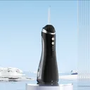 Фото 2 — Ирригатор для полости рта портативный аккумуляторный с USB-зарядкой, резервуар 150 мл, 4 насадки, черный