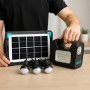 Фото 3 — Фонарь LED GDLITE (GD-3PRO) (Солн. панель 5V/4W; аккум-LiFePO4 3,2V/5Ah; 3 лампы LED)