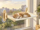 Фото 3 — Оконный лежак-гамак KAT-03 на присосках для котов 62×40 см, высота мощь. -23 см