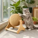 Фото 4 — Когтеточка-Куля для котов Большой канатный шар на подставке для пола KAT-04