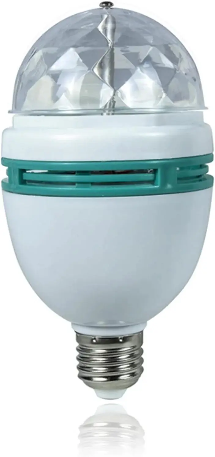 Диско лампа Ball RHD-15 LY 399 • Світлодіодна обертова диско-лампа Ball RHD-15 LY 399 E27 RGB для вечірок і свят