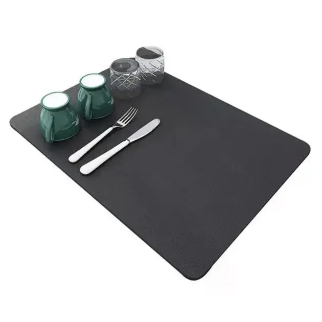 Килимок для сушіння посуду PVC mat 40×30 см • Кухонний килимок-підставка 40×30×0,4 см для тарілок, чашок і столових приборів