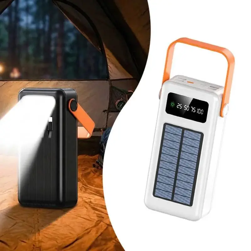 Повербанк YM-638 CX 100000 mAh с солнечной панелью и фонарем