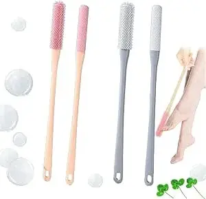 Щітка для миття ніг Foot washing brush 035 • Багатофункціональна щітка для стоп і між пальцями з довгою ручкою 40 см для ванної