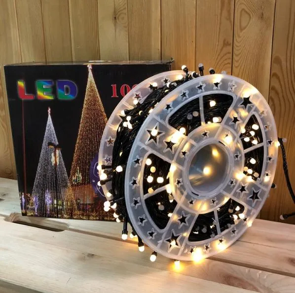 Гірлянда нитка на котушці, від мережі, 50 м, 240 LED, теплий білий