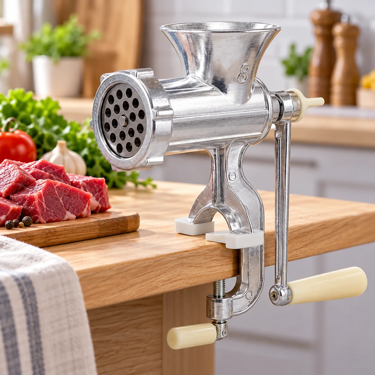 М'ясорубка ручна механічна Meat Mincer 485 / Настільна М'ясорубка з кріпленням до столу