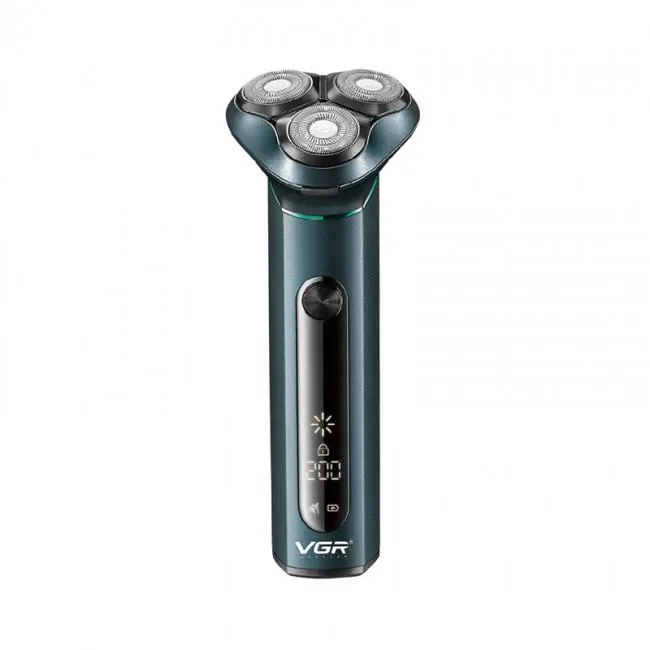 Електробритва VGR V-310 для вологого та сухого гоління, 3 головки, IPX7
