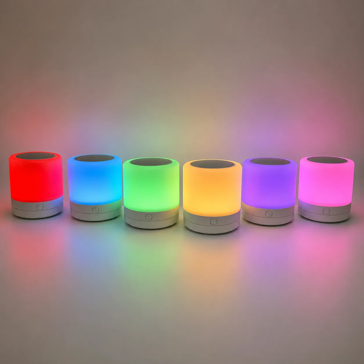 Лампа-нічник настільна LED Mini Touch Lamp, RGB, сенсорна, акумуляторна, з пультом, USB