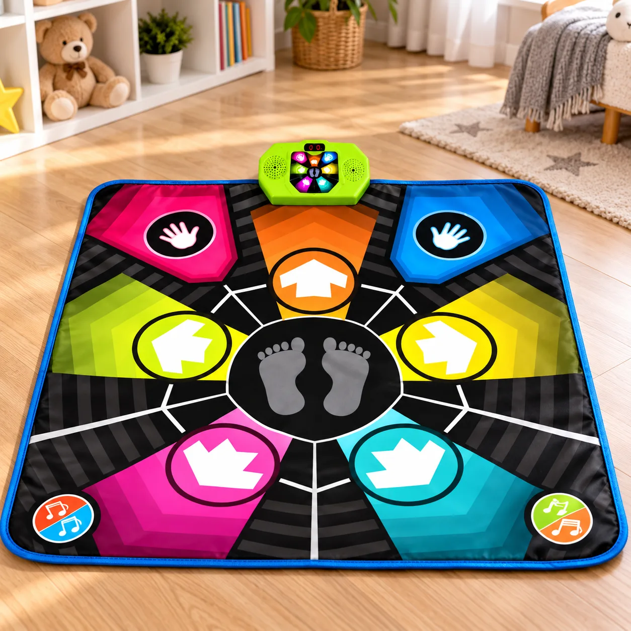 Танцювальний музичний килимок SLW9937 / Килимок, що розвиває Dance Party Playmat зі світлом і звуком 95×95 см