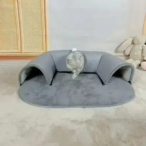 Игровой туннельный коврик-домик для котов 2 в 1 Cat Bed (тоннель + лежанка)