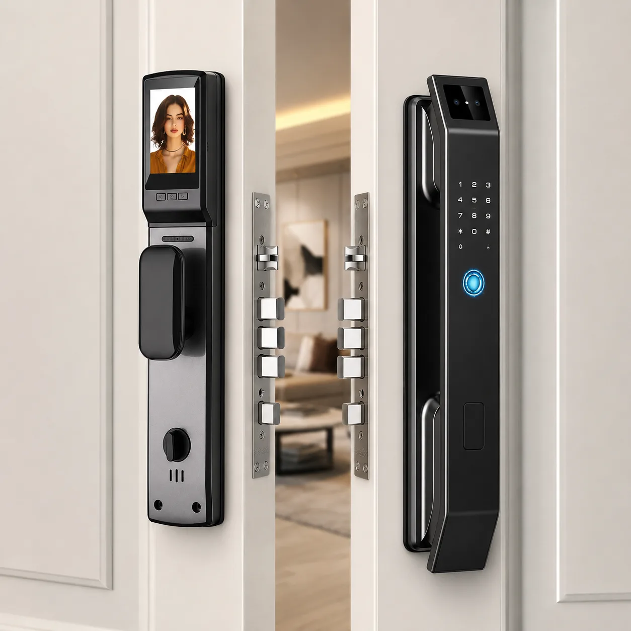 Розумний дверний замок LOCK97 з 3D Face ID, відбитком пальця, камерою, Wi-Fi та мобільним додатком