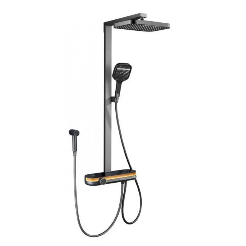 Душова стійка з тропічним душем та змішувачем Shower Set YLN16090L AND, золота