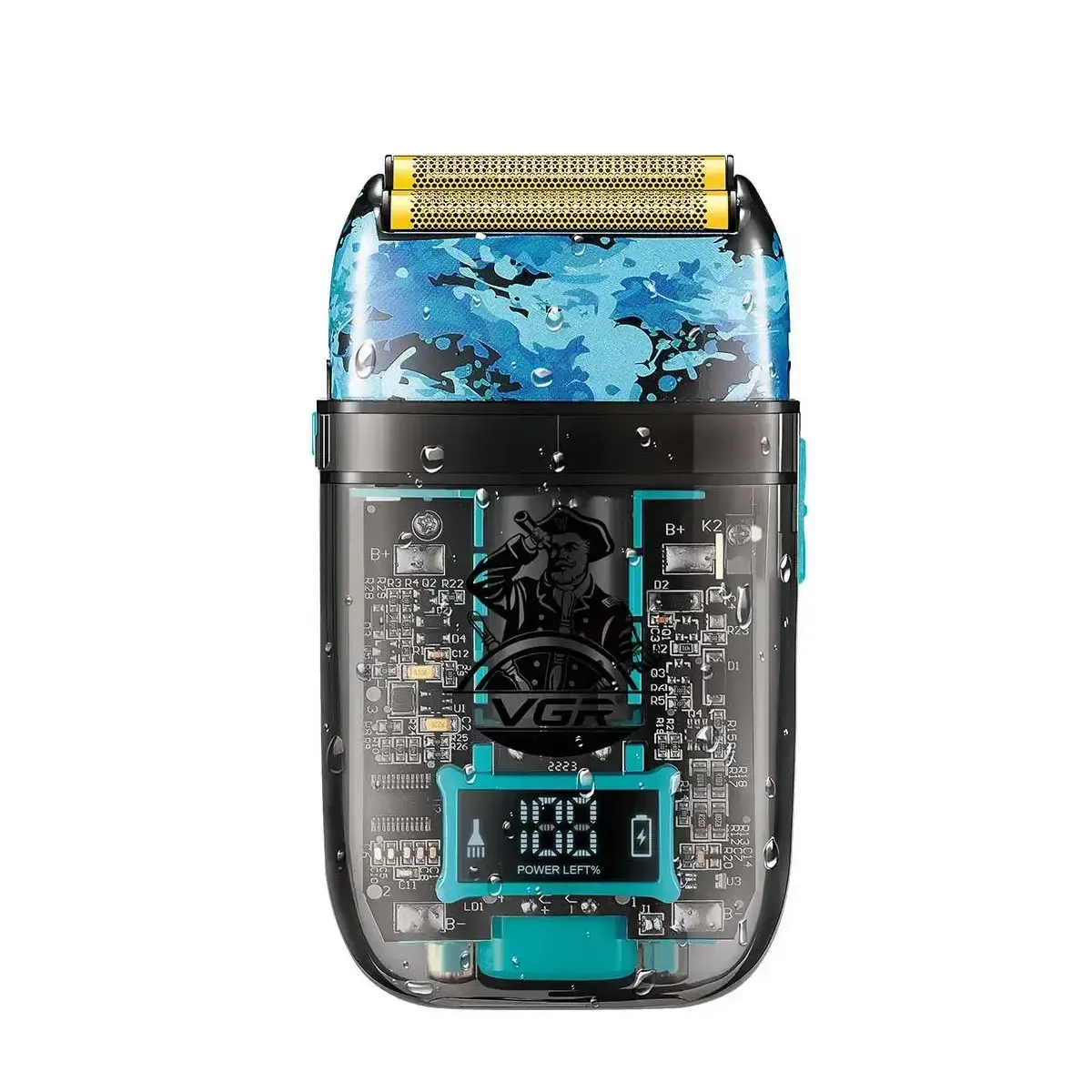 Електробритва VGR V-352, подвійне лезо, IPX5, LED дисплей