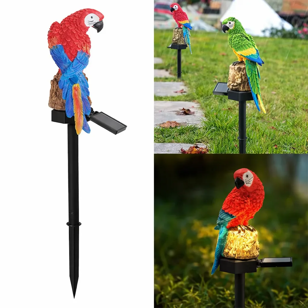 Garden Lamp SOLAR PARROT Solar-Powered Parrot