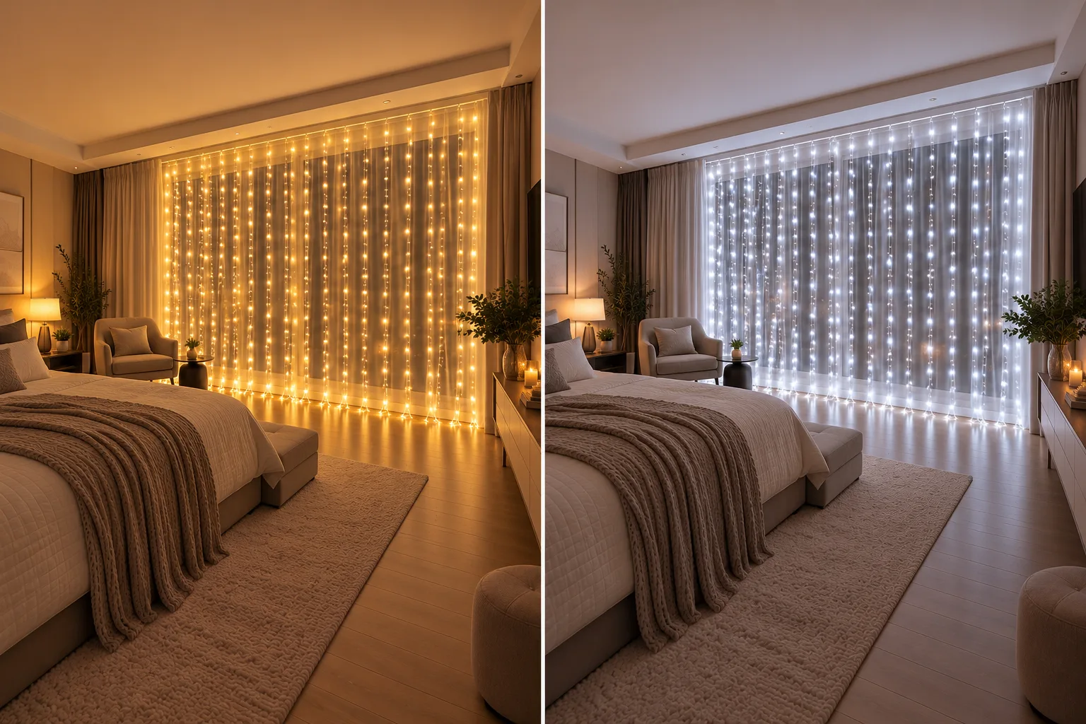 Гірлянда-штора Водоспад 2х2 м, 160 LED, статичний режим, тепле світло
