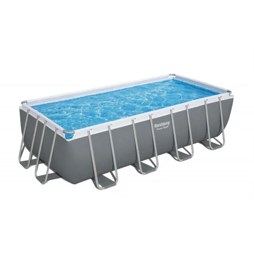 Каркасний басейн Bestway 56670, 488х244х122 см, 11535 л, сходи, фільтр-насос, дозатор хлору, тент