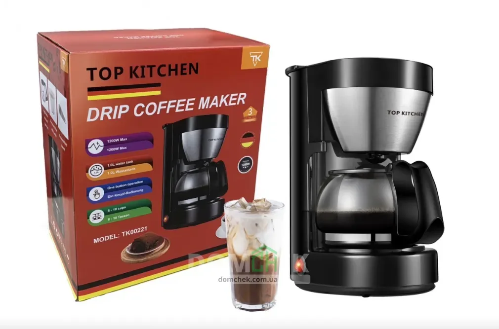 Кавоварка крапельна Top Kitchen TK00221 з підігрівом