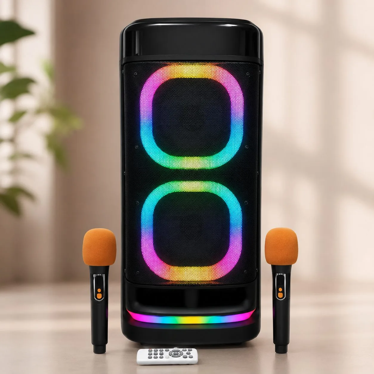 Караоке-колонка Bluetooth BTS-2120 з двома бездротовими мікрофонами
