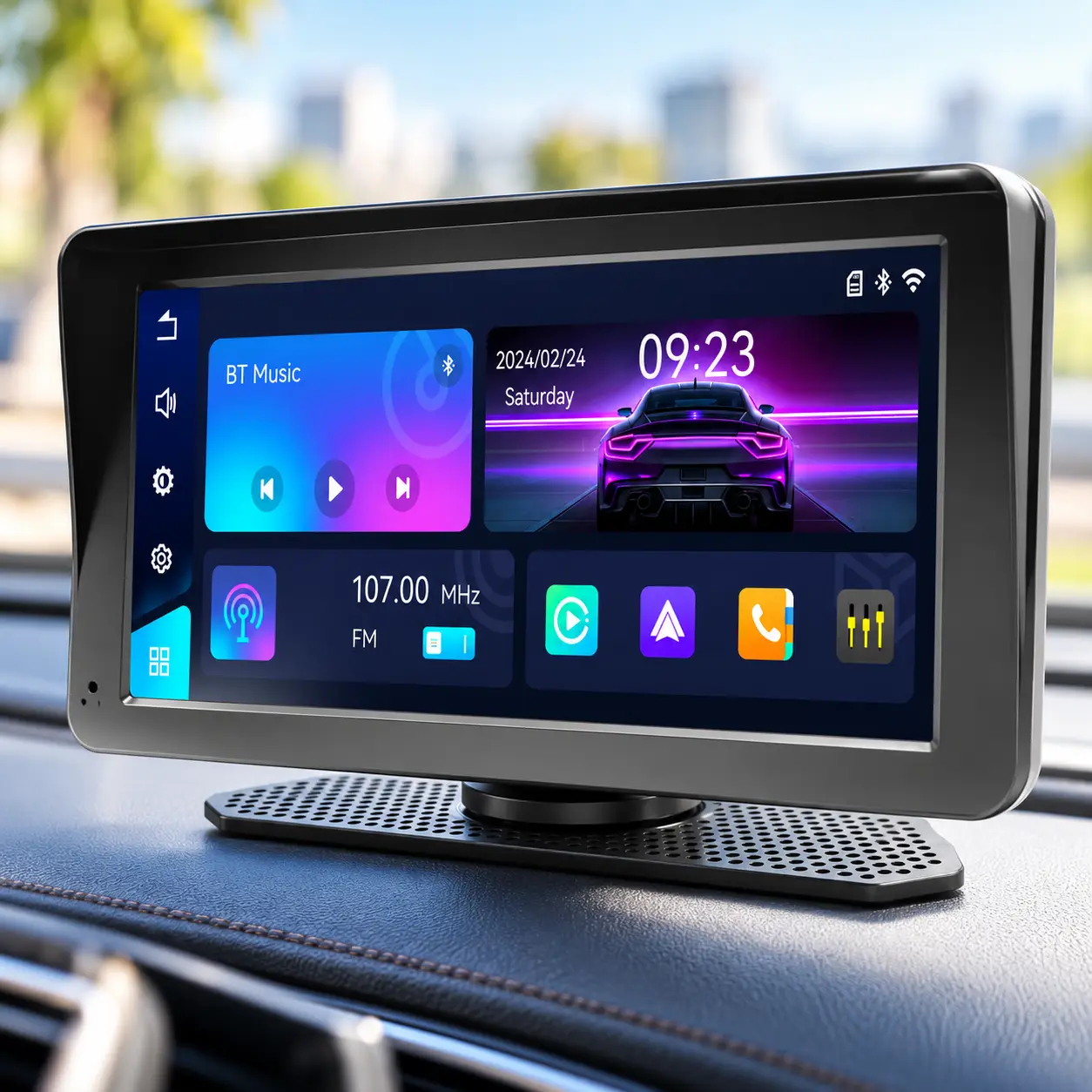 Магнитола 701W 7" PND / Портативный экран с Carplay / Беспроводная стереосистема с дисплеем