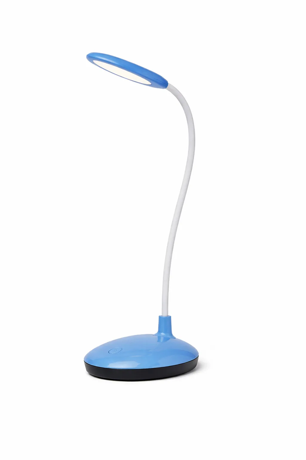 Настільна LED лампа з гнучкою ніжкою, блакитна (USB/Battery, 3 режими світла)