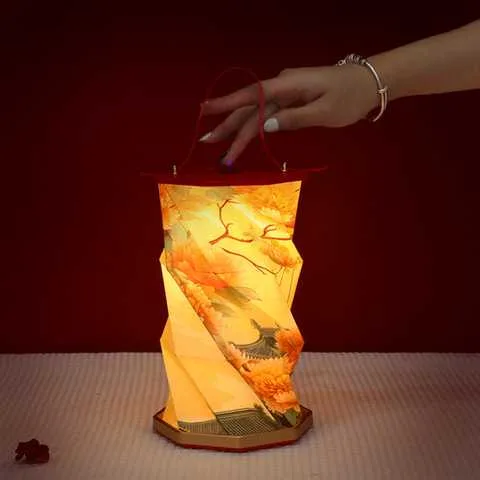 Світильник-нічник настільний обертовий Rotating Lamp USB, з акумулятором, сенсорне керування