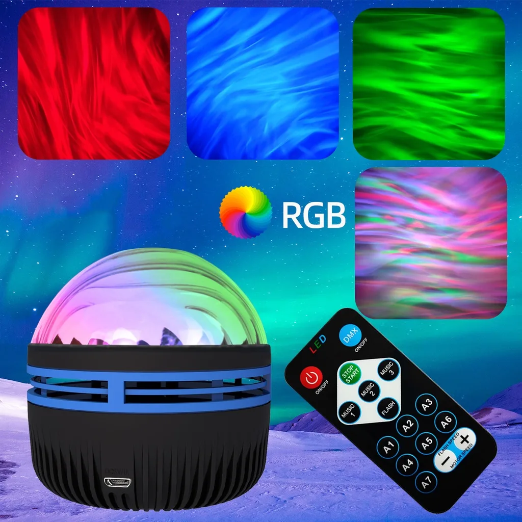 Нічник-проєктор RGB AT-0, USB, з пультом ДК
