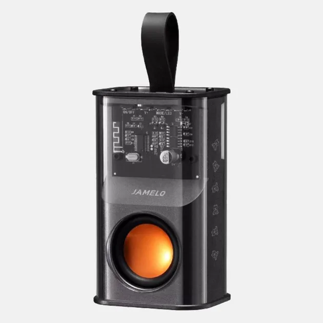 Портативна колонка SPS A036 із прозорим корпусом та RGB-підсвіткою