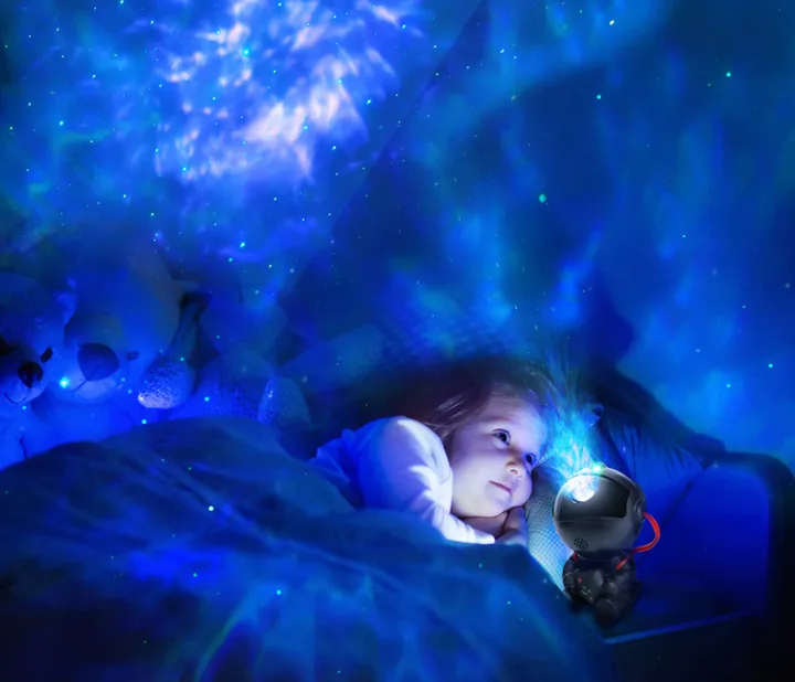 Проектор зоряного неба Astro Star Mini Космонавт, лазерний нічник на пульті, чорний