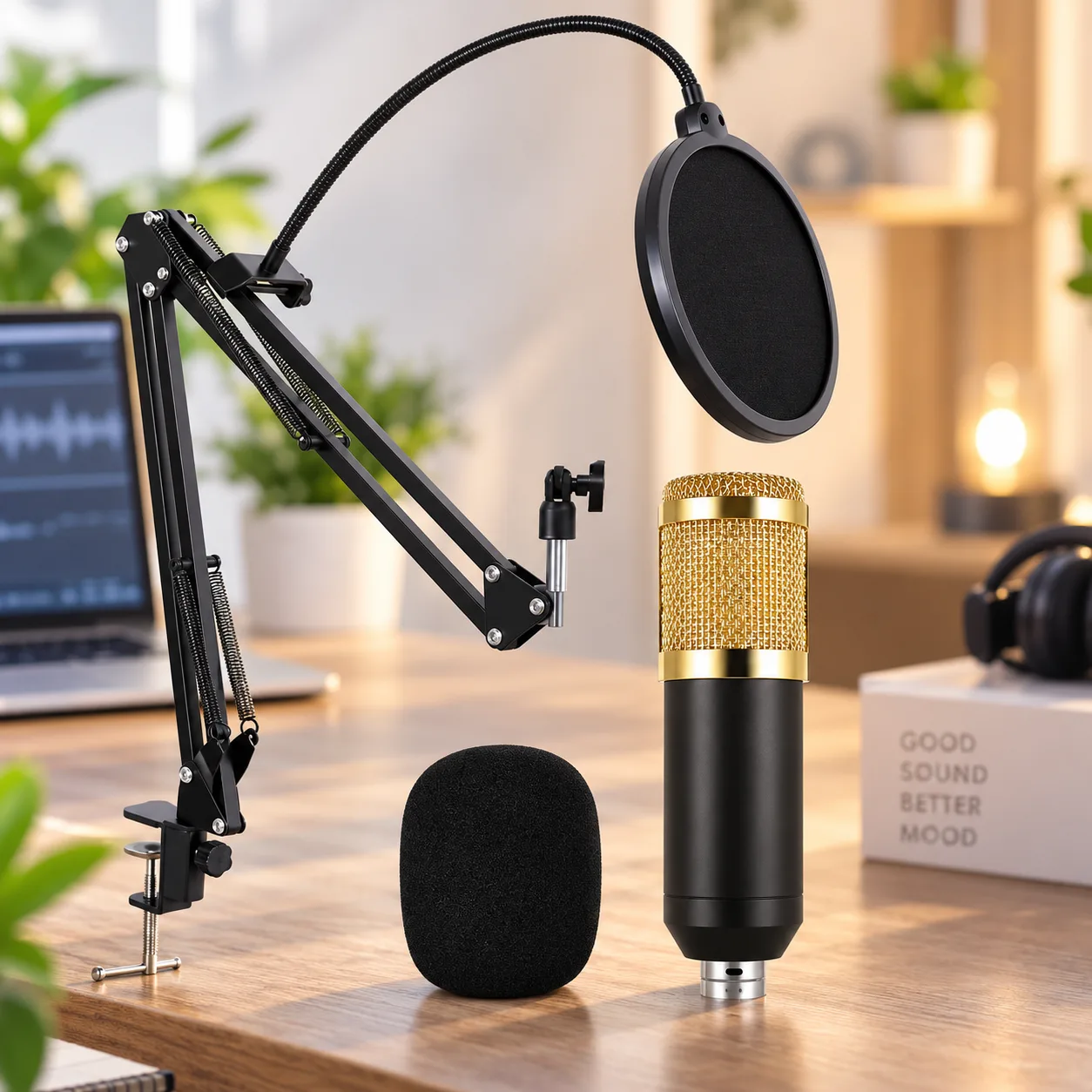 Студійний мікрофон Music M-800U зі стійкою та вітрозахистом