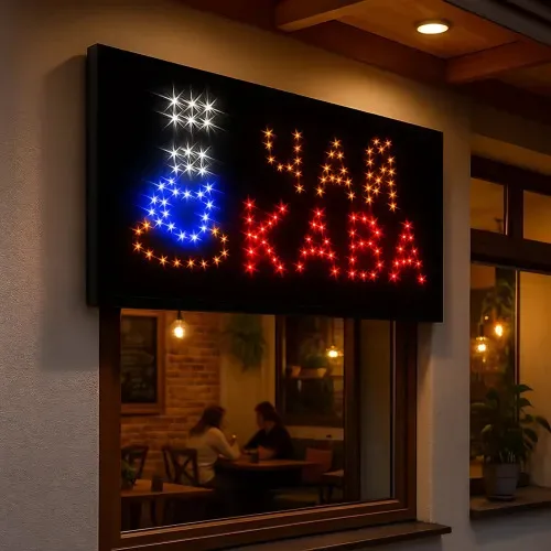 Світлодіодна LED вивіска "Кава Чай" 48x25 см