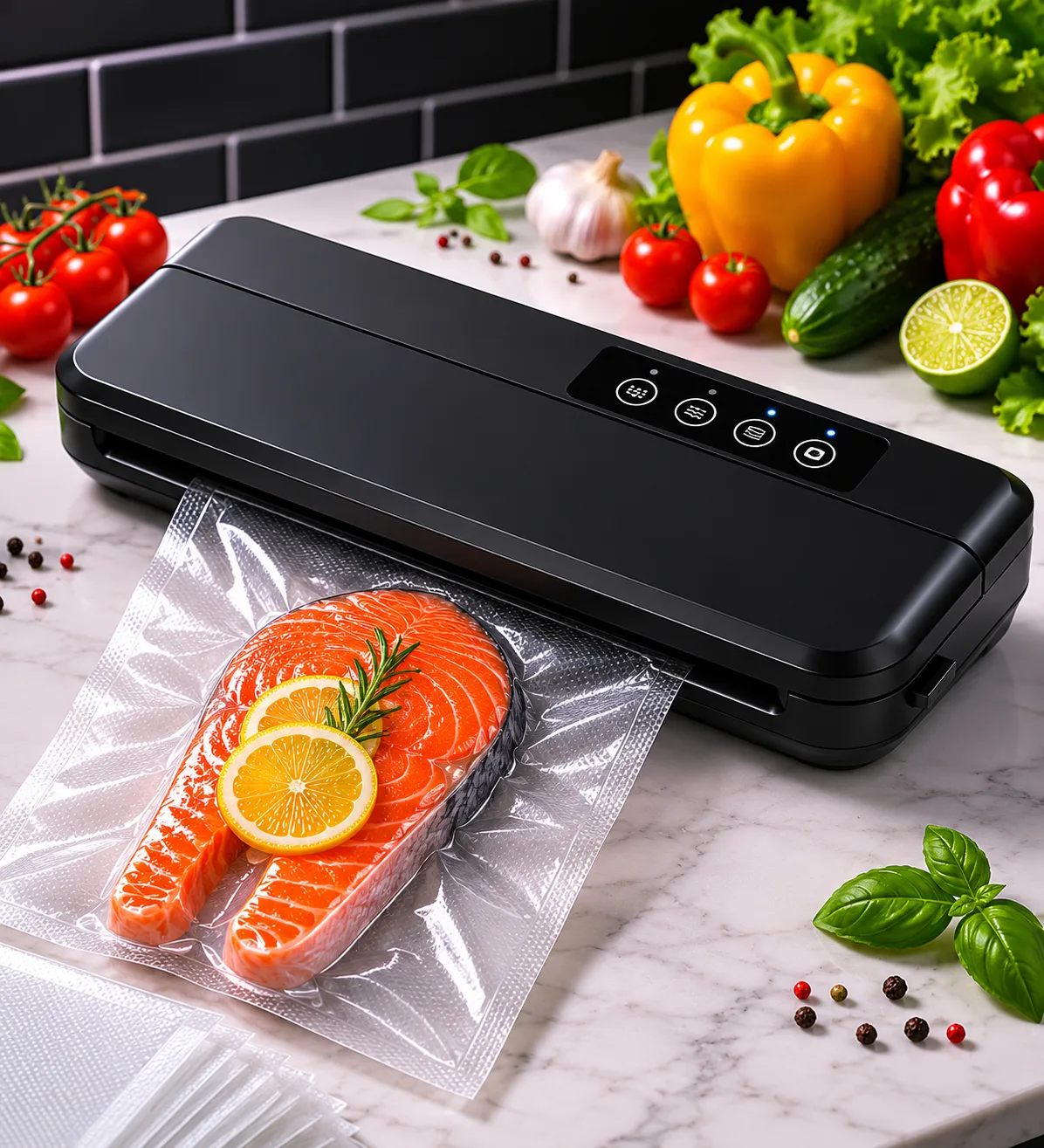 Вакууматор для їжі Vacuum Sealer X GY-F973, 110W, 60 кПа, + пакети
