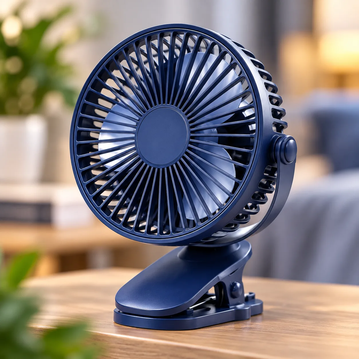 Вентилятор акумуляторний FAN-AF01 з USB, з прищіпкою, 3 швидкості, 360°