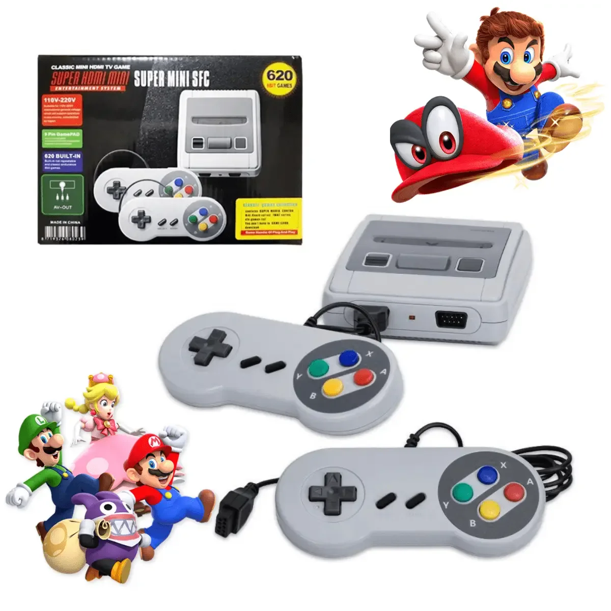 Ігрова приставка Dendy 8 Bit Mini SFC, 620 ігор, портативна, ретро