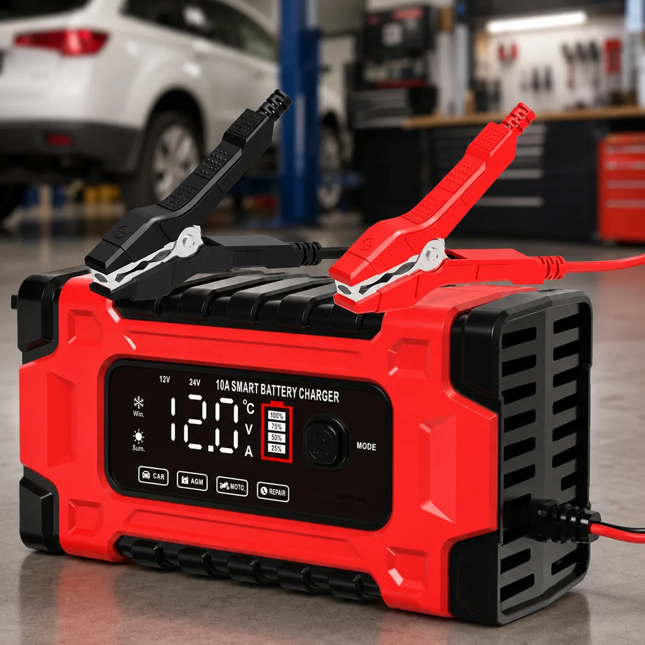 Pulse battery charger 12V/10A-24V/5A