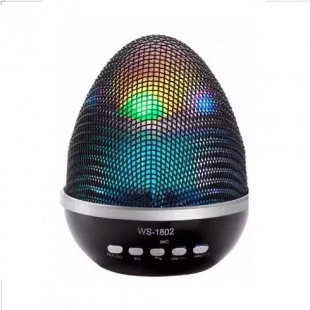 Колонка портативна бездротова акумуляторна WSTER WS-1802, Bluetooth, FM-радіо, світломузика