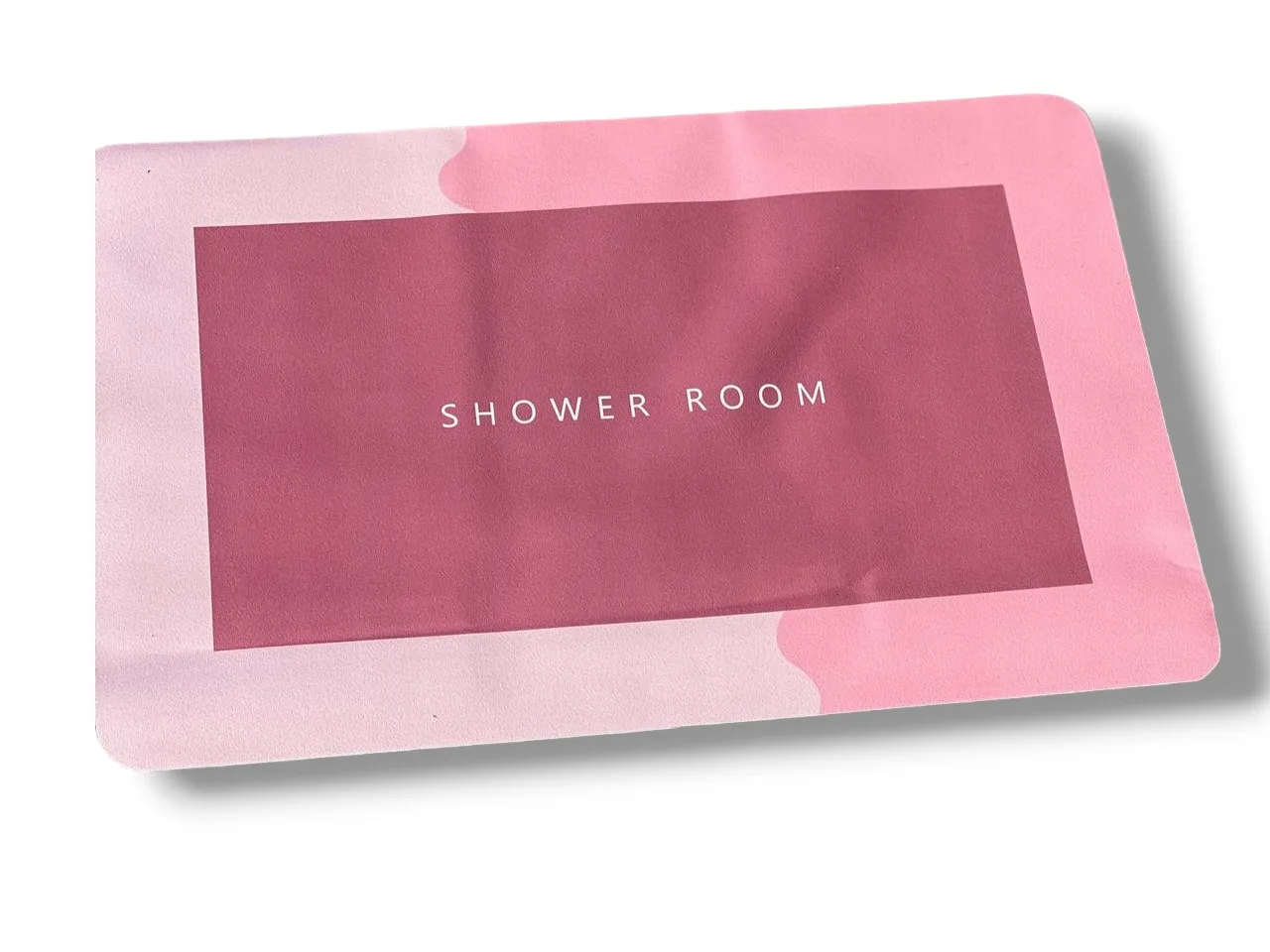 Нековзний вологостійкий килимок для ванної Shower Room, 40x60 см, рожевий