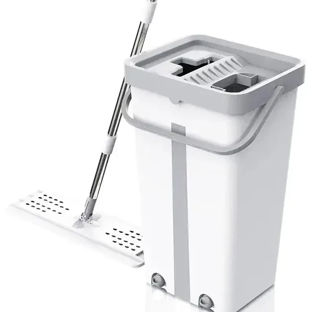 Large mop with automatic wringing, folding handle, with 11 L bucket