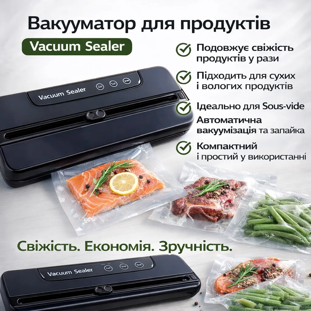 Вакууматор побутовий LY-1122, автоматичний, 110 Вт, 60 кПа