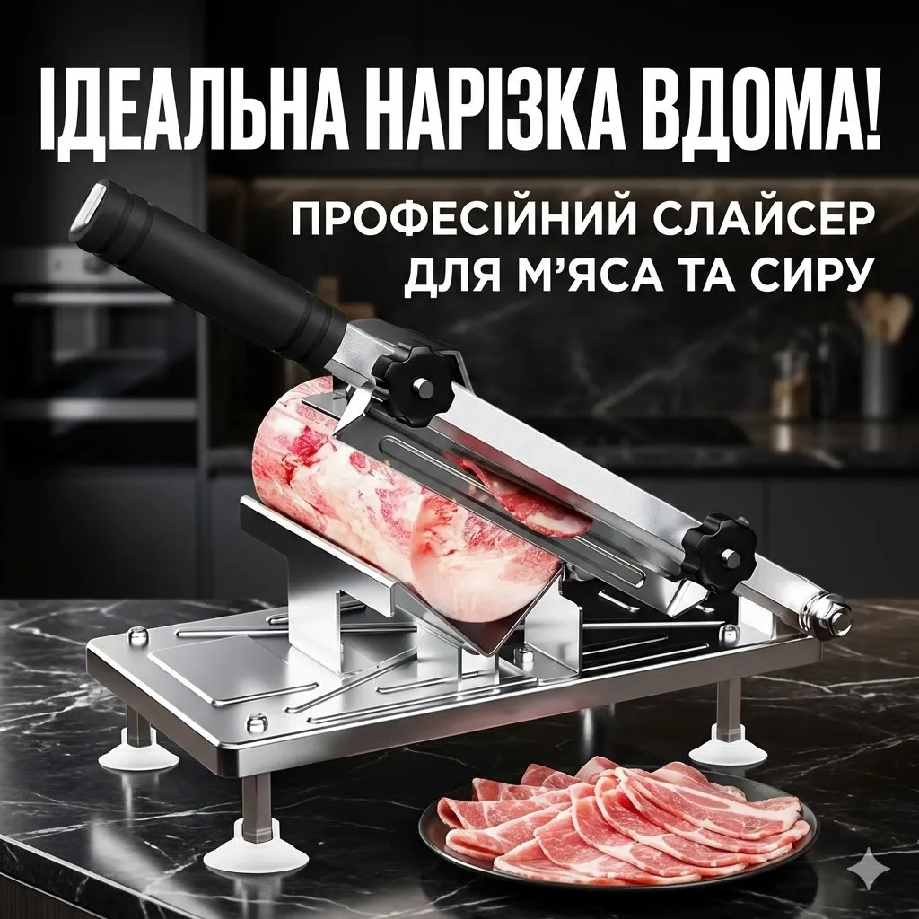Ніж-слайсер станок для нарізки м'ясних, ковбасних і сирних виробів XL-1661